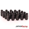 JAPAN RACING 45mm STAHL LUG NUTS M12 x 1.5/1.25 Radmuttern SCHWARZ 20 Stück