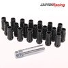 JAPAN RACING 45mm schmal STAHL LUG NUTS M12 x 1.5/1.25 Radmuttern SCHWARZ 20 Stück