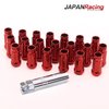 JAPAN RACING 45mm schmal STAHL LUG NUTS M12 x 1.5/1.25 Radmuttern ROT 20 Stück